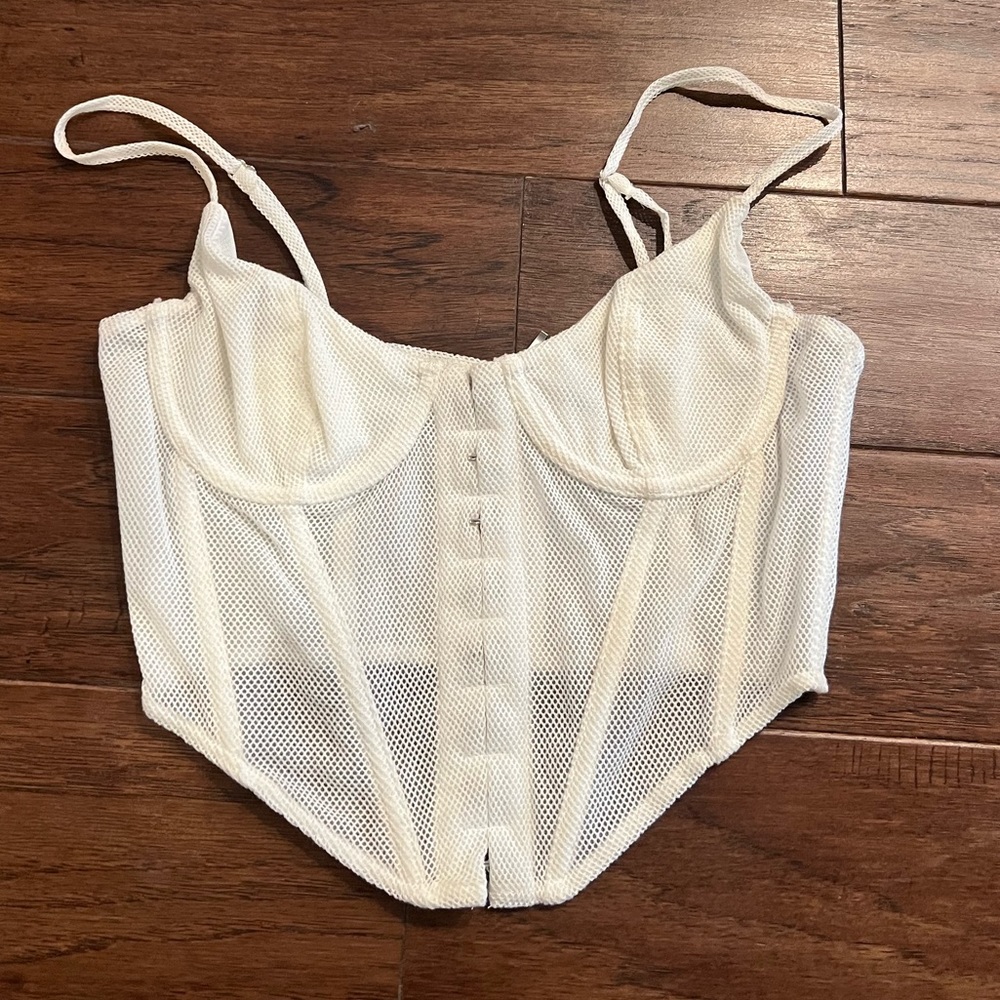 White corset top